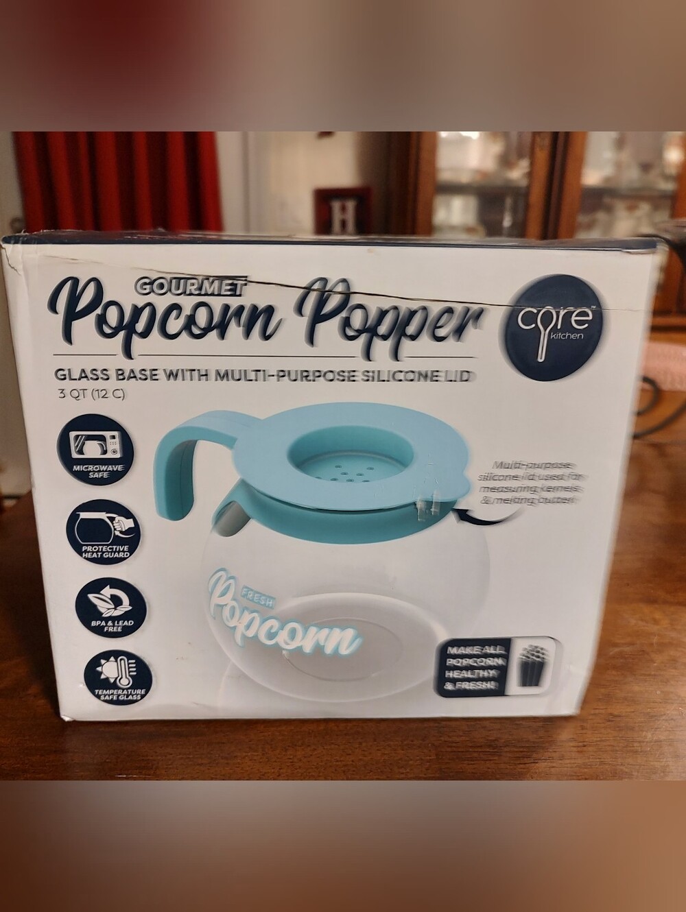 Gourmet Popcorn Popper - Aqua